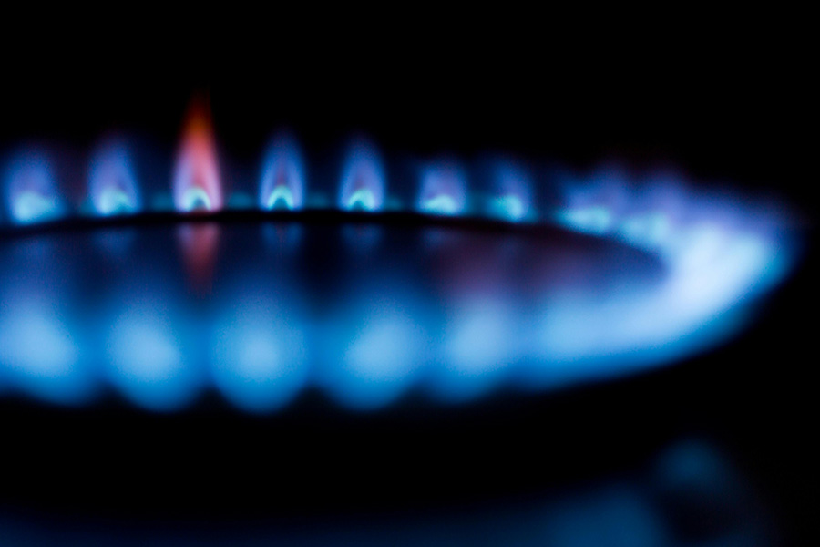 gas flames to symbolise potential gas leak