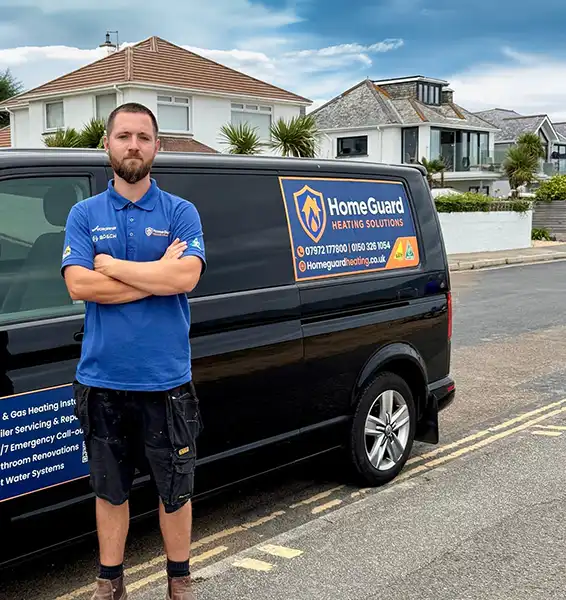 luke woodward of homeguard heating solutions polperro cornwall