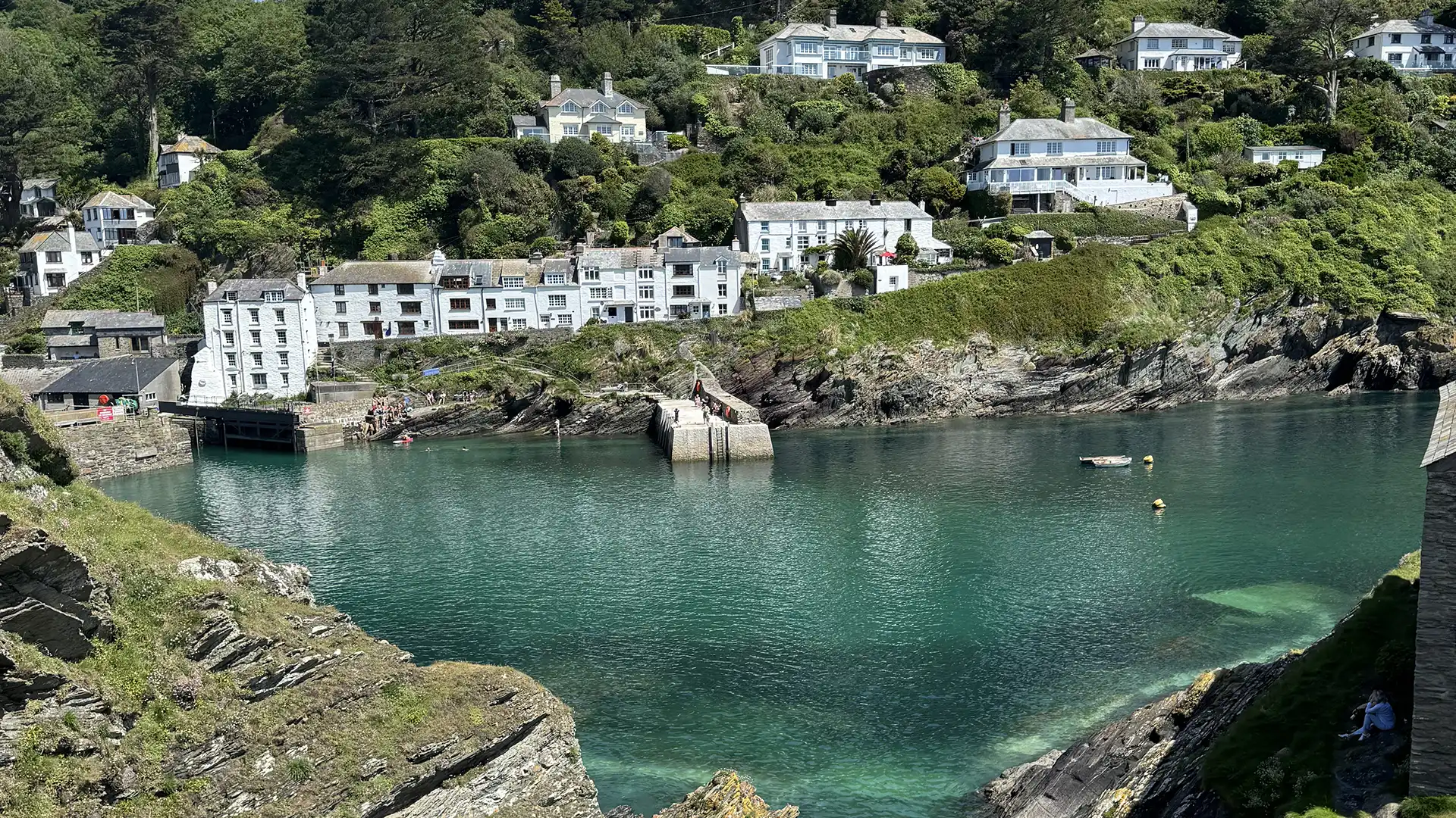 polperro bay in south east cornwall