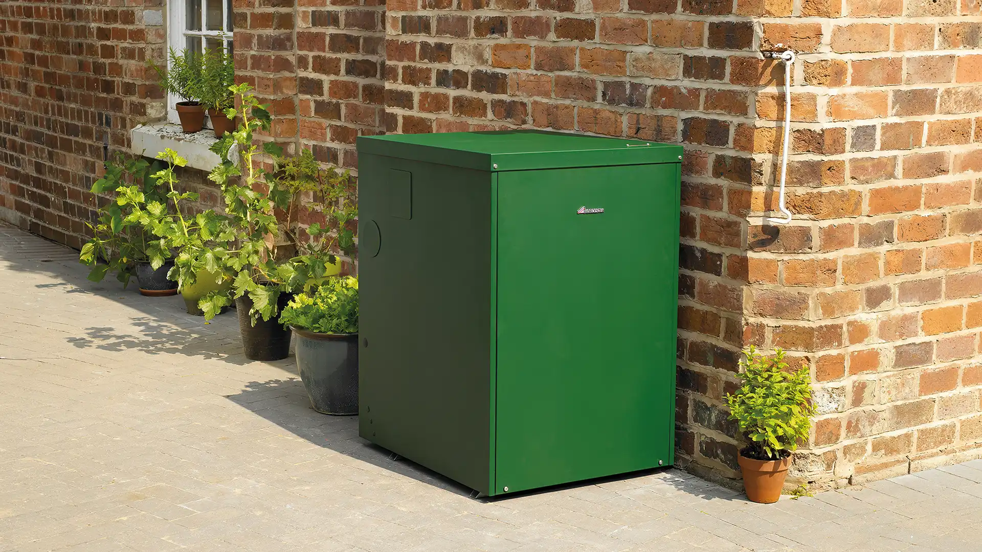 worcester oil boiler new installation outside property